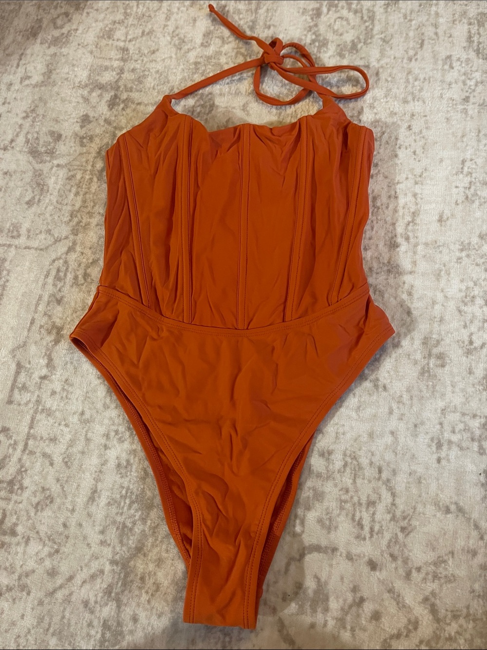 Club L London Burnt Orange One-Piece Swimsuit